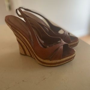 Alexander McQueen brown wedges